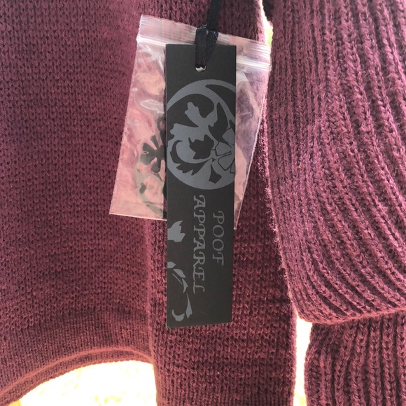 Maroon with purple hint sweater with bell sleeves - Picture 4 of 5